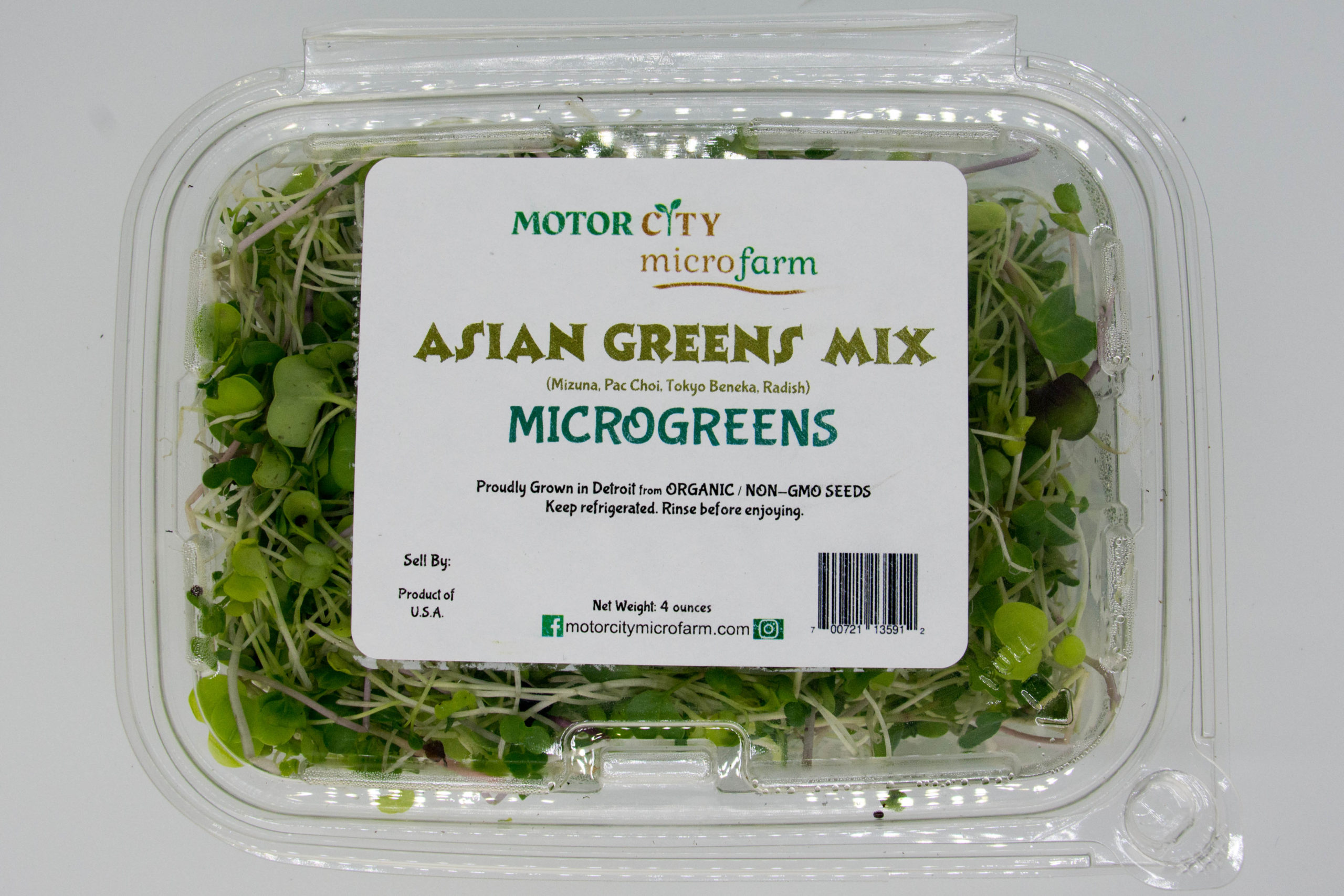 Asian Greens Microgreens Mix Motor City Micro Farm
